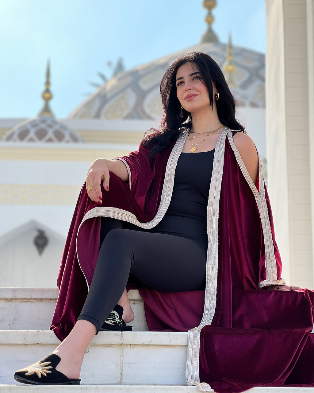 Velveto kaftan